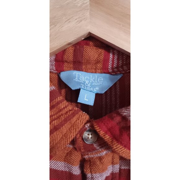 Tackle & Tides Large Plaid Button Up Casual Event Occasion Colorful Shirt - Picture 3 of 4